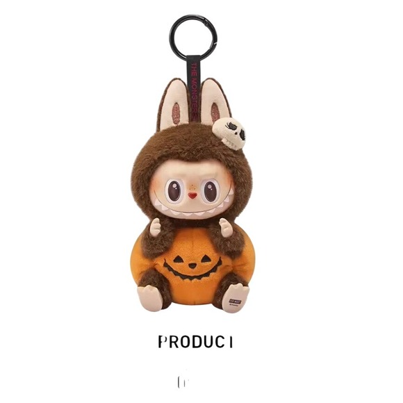 Halloween Pumpkin Plush with Skull‎ Clip Kids Cute Holiday Decor - Picture 2 of 8